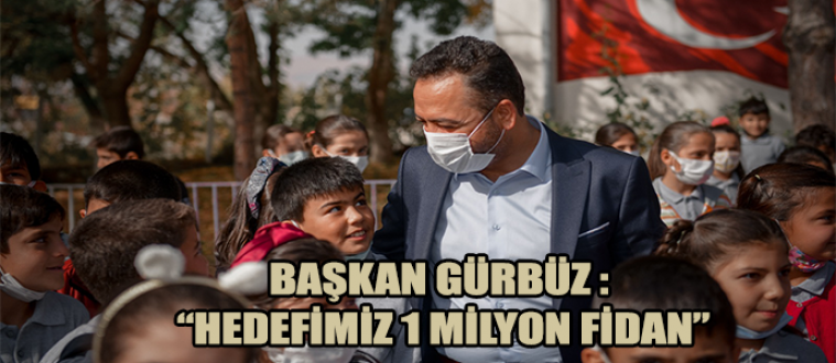 Başkan Gürbüz : “Hedefimiz 1 Milyon Fidan”